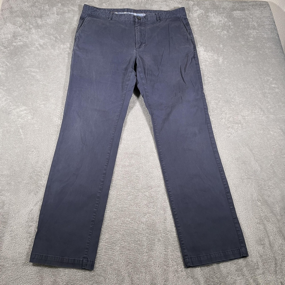 Reyn Spooner Pants Mens 36‎ Navy Blue Chino Flat Front Stretch Classic Casual RS